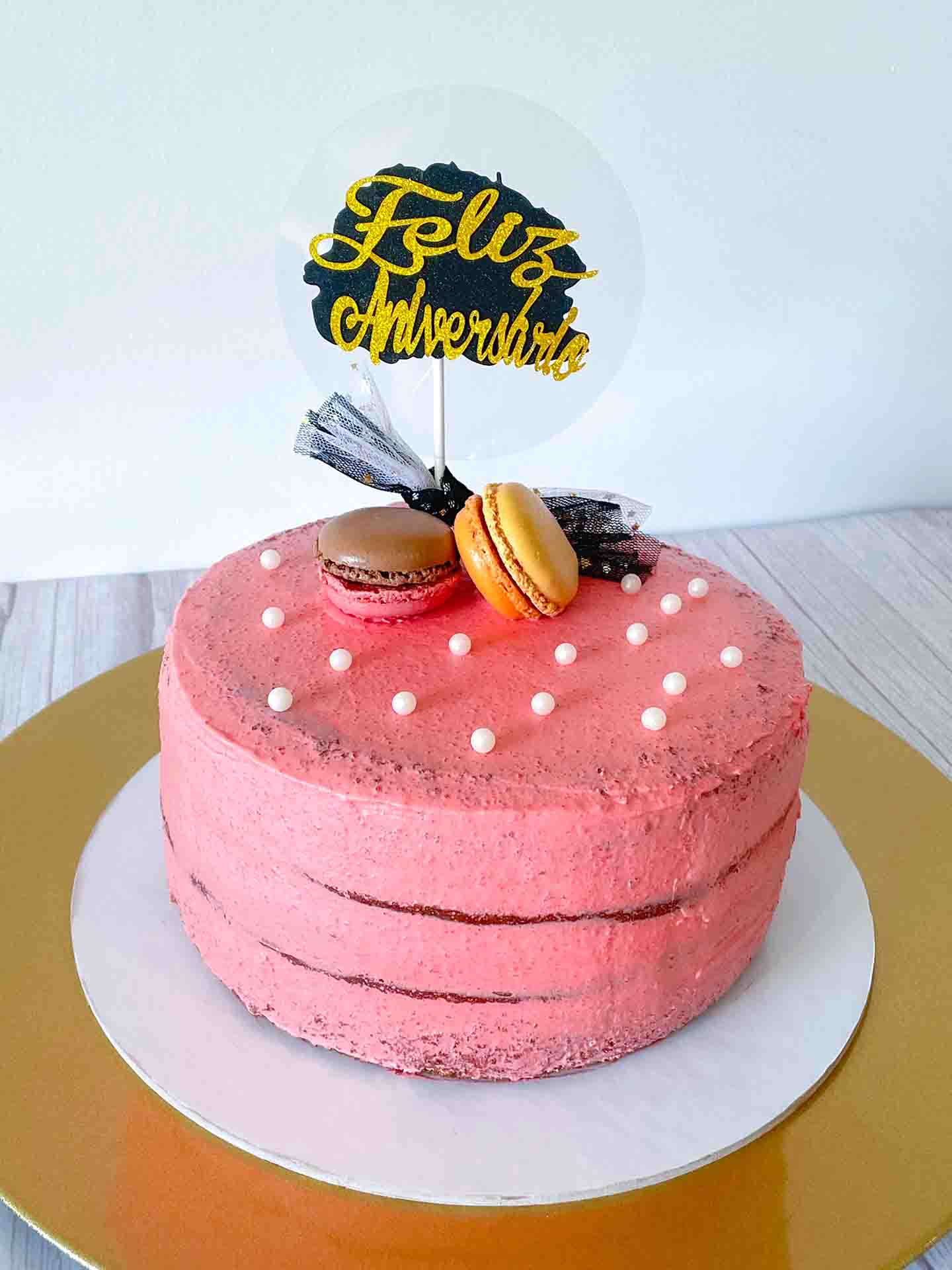 Bolo Chocolate Rosa