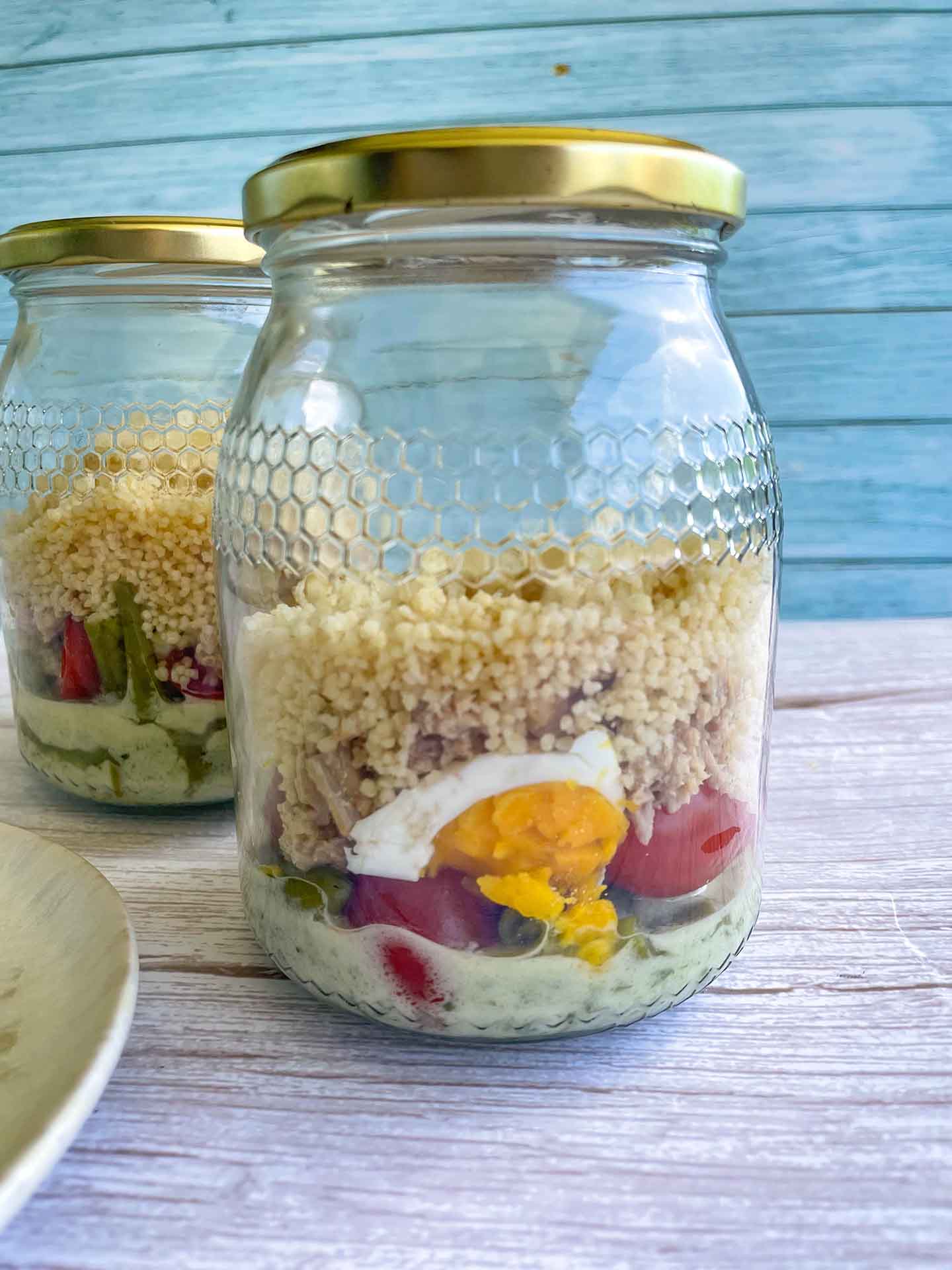 Salada em frasco