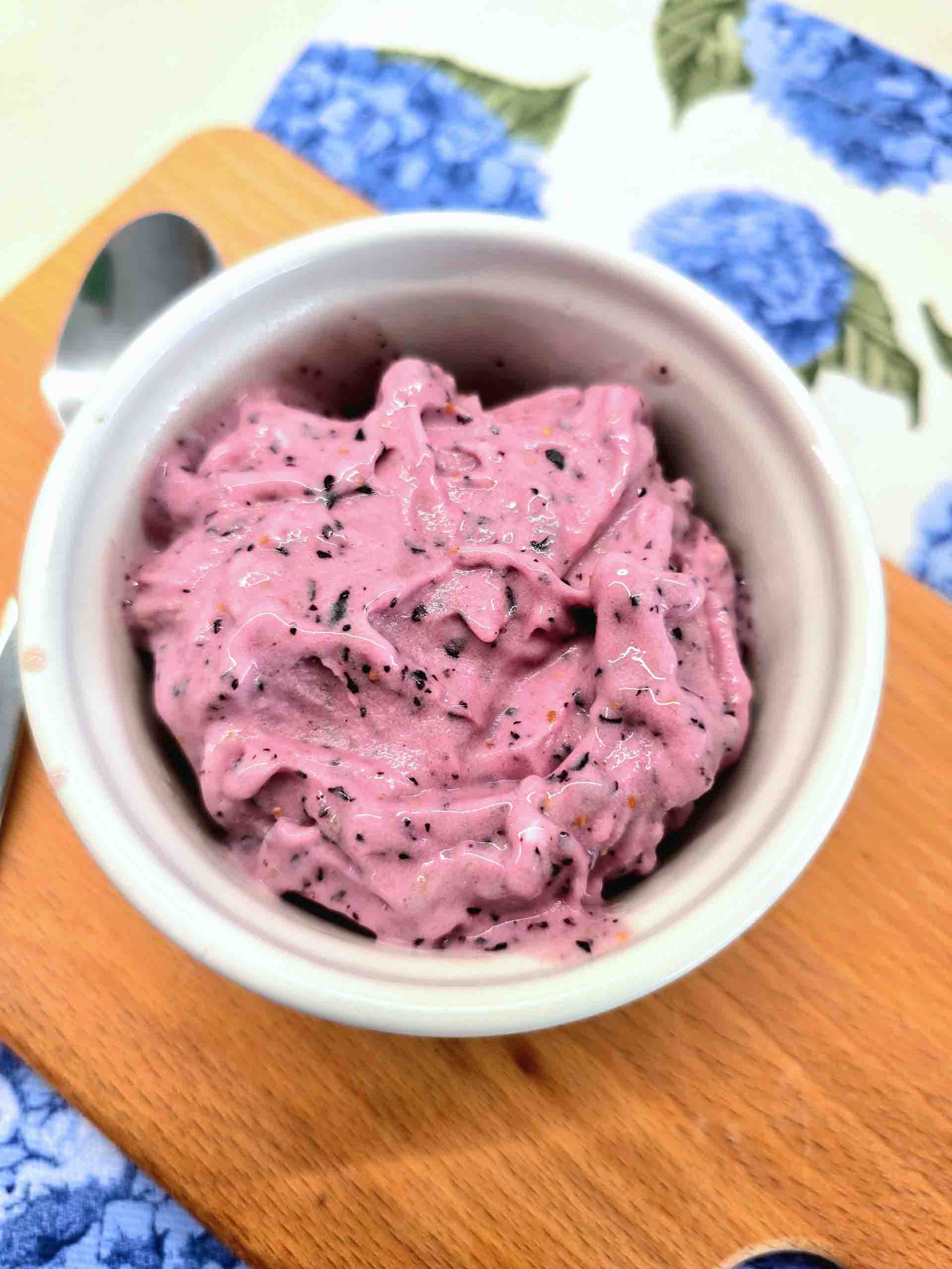 Gelado de Mirtilos e Banana